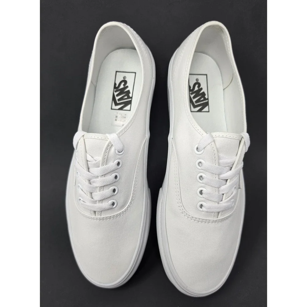 Vans Authentic True White Canvas Low Sneakers Men's 9.5/Women's 11 VN000EE3W00